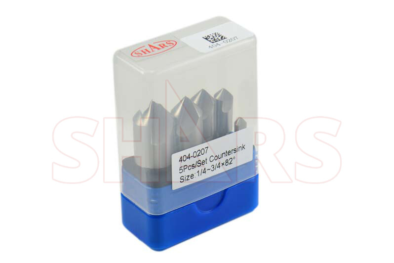 SHARS 82 Degree HSS Single Flute Countersink Set 5 Pcs NEW P}