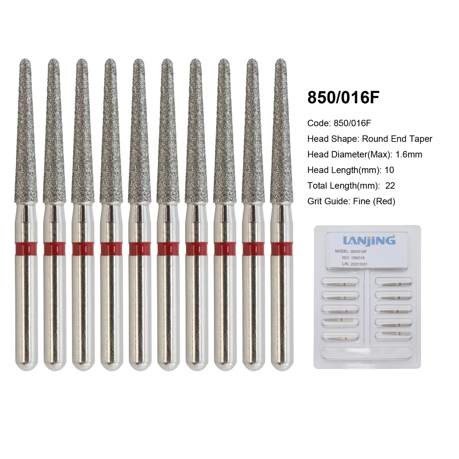 Wave Dental Carbide Bur FG Diamond Burs Football Pear Round End Taper High Speed
