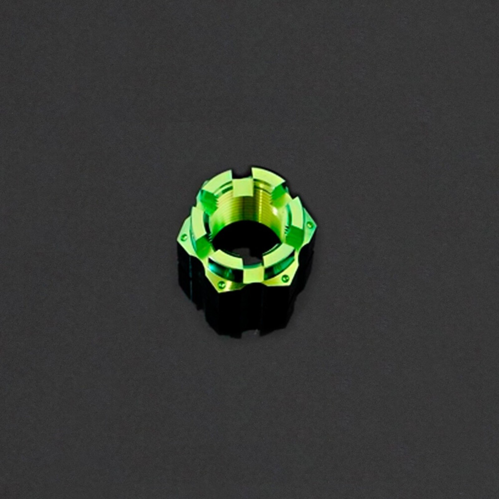 KAWASAKI ZX-4R REAR AXLE CASTLE FLANGED NUT TITANIUM GREEN | GOLD | BLACK | BLUE