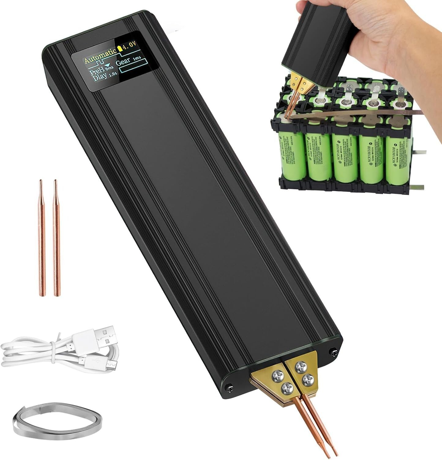 Battery Spot Welder 5000mAh Battery Portable Led Spot Welder for 18650 26650
