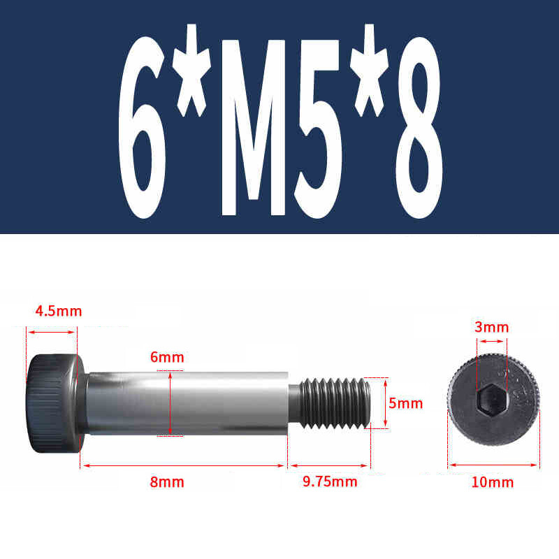Shoulder Bolts – High Tensile 12.9 – Socket Allen Key – M5 M6 M8 M10 M12 M16 HT