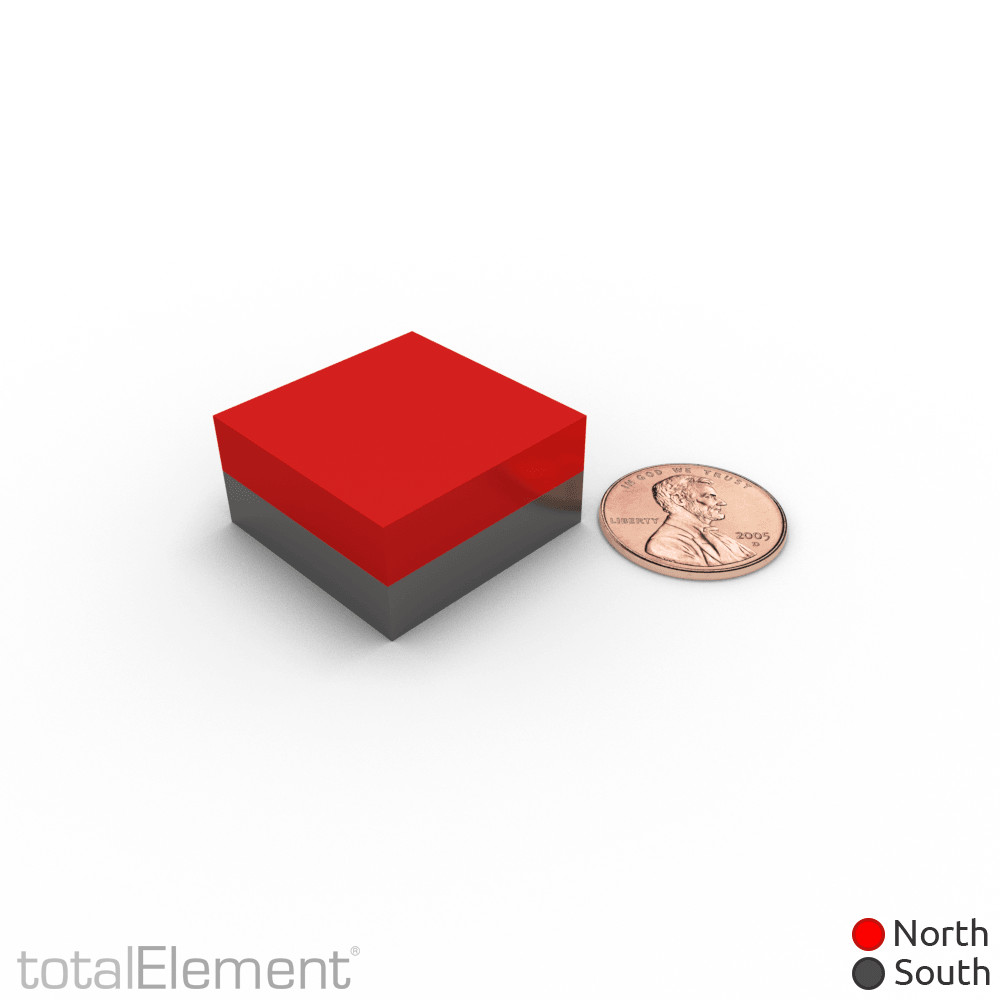 1 x 1 x 1/2 Inch Strong Neodymium Rare Earth Large Block Magnets N52 (2 Pack)