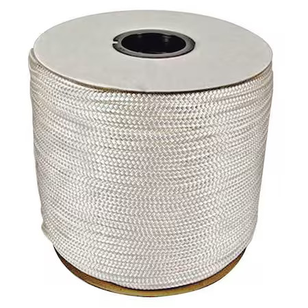 Zoro Select 630240-00600-000 Rope, 600Ft, Wht, 1820Lb., Nylon, 630240-00600-000