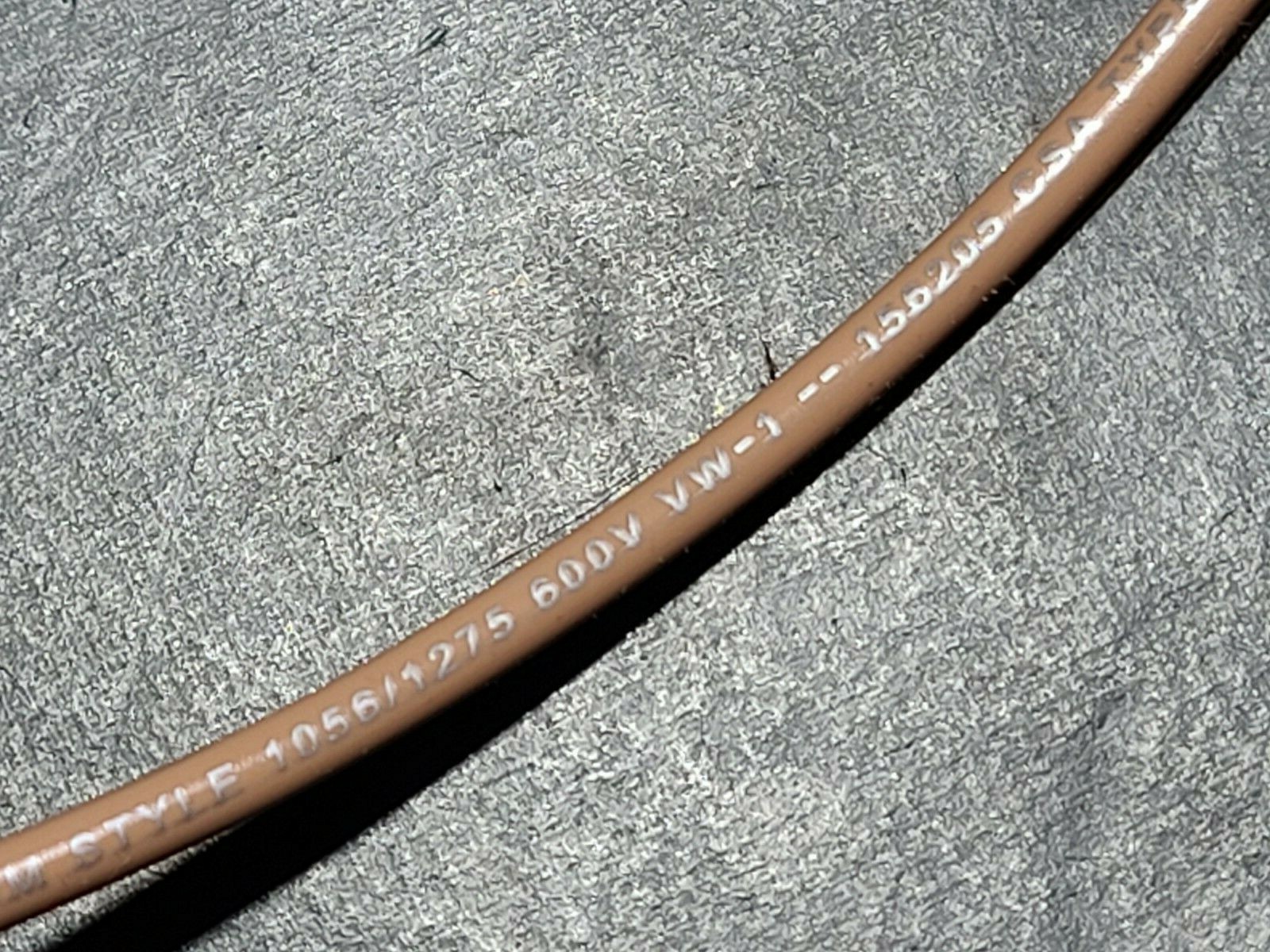 Southwire #18awg Stranded Bare Copper UL-1056/1275 600V Hook-Up Wire Tan /50ft