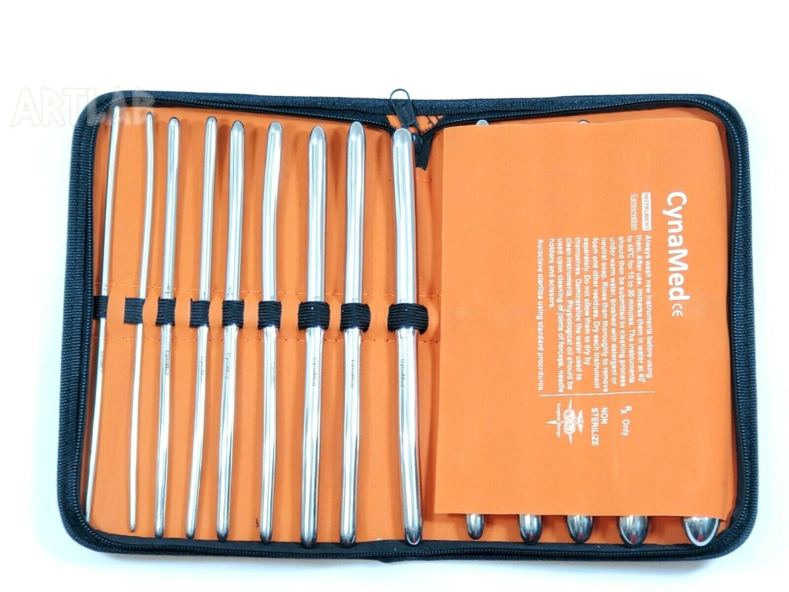 Premium set of 14 Hegar Dilator Set Uterine Urethral Diagnostic Surgical Sounds