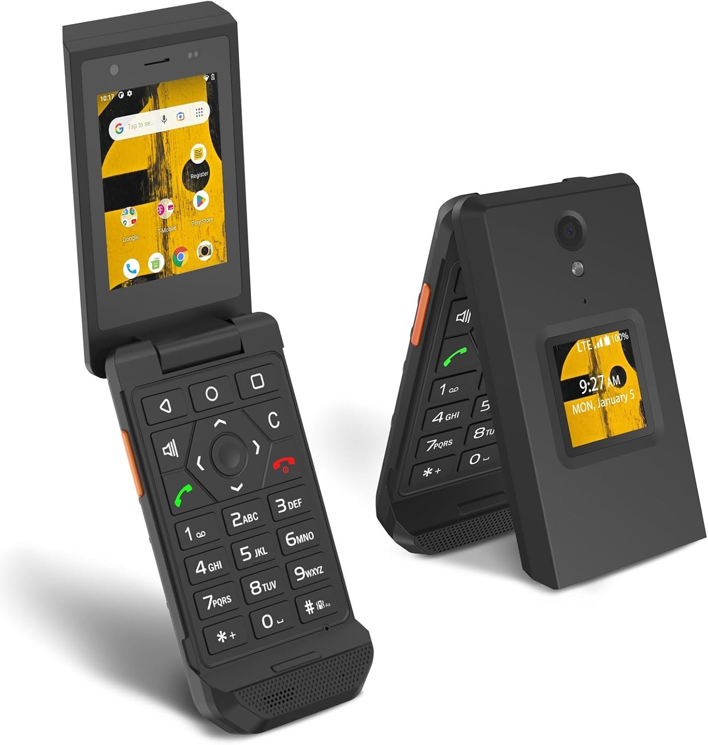 Unifone S22 Rugged Flip Phone Android 11 IP68 4G LTE Unlocked Smart Cell Phone