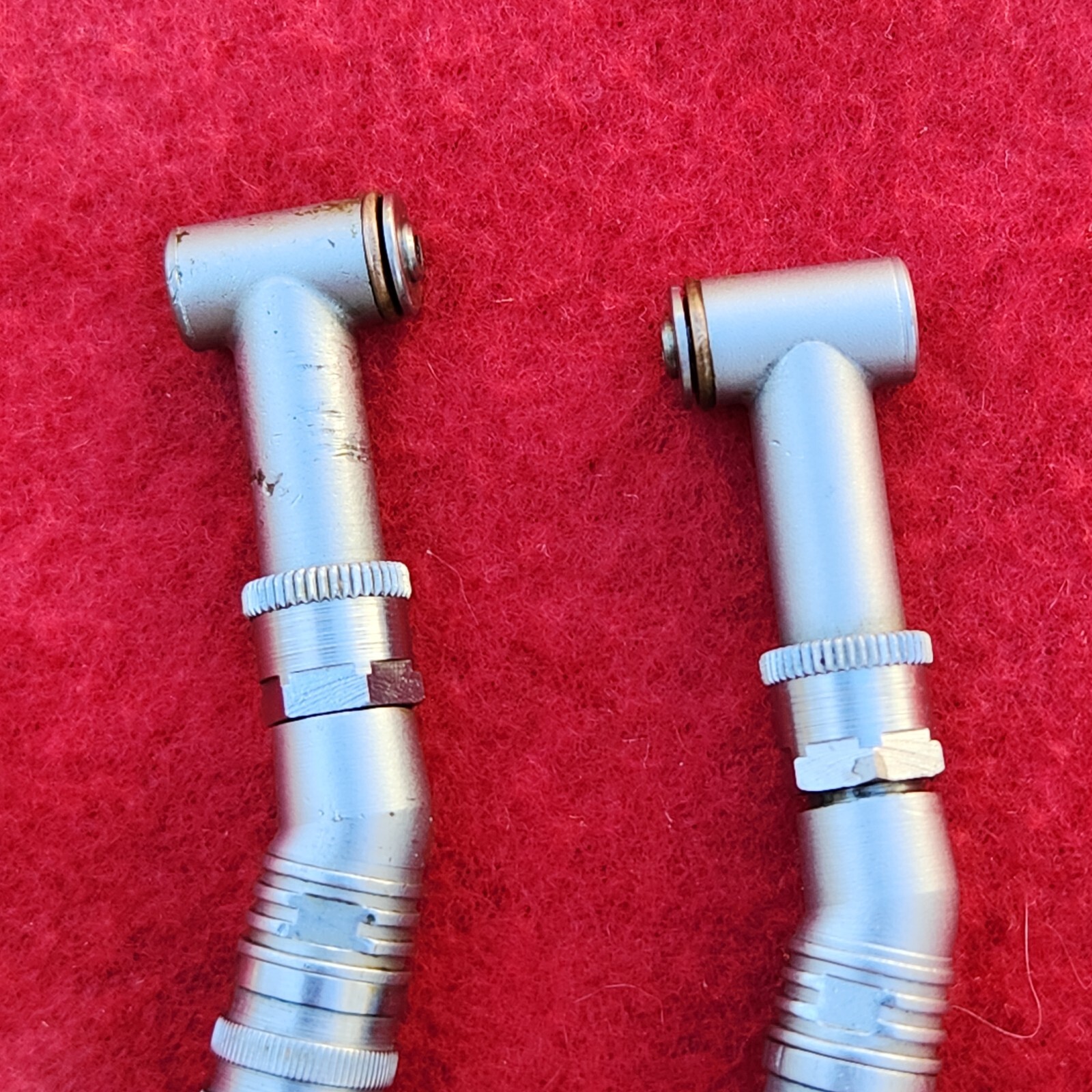 Lot of 2ea. Densco Dental Handpieces belt-driven – needs pulley/adapter – used