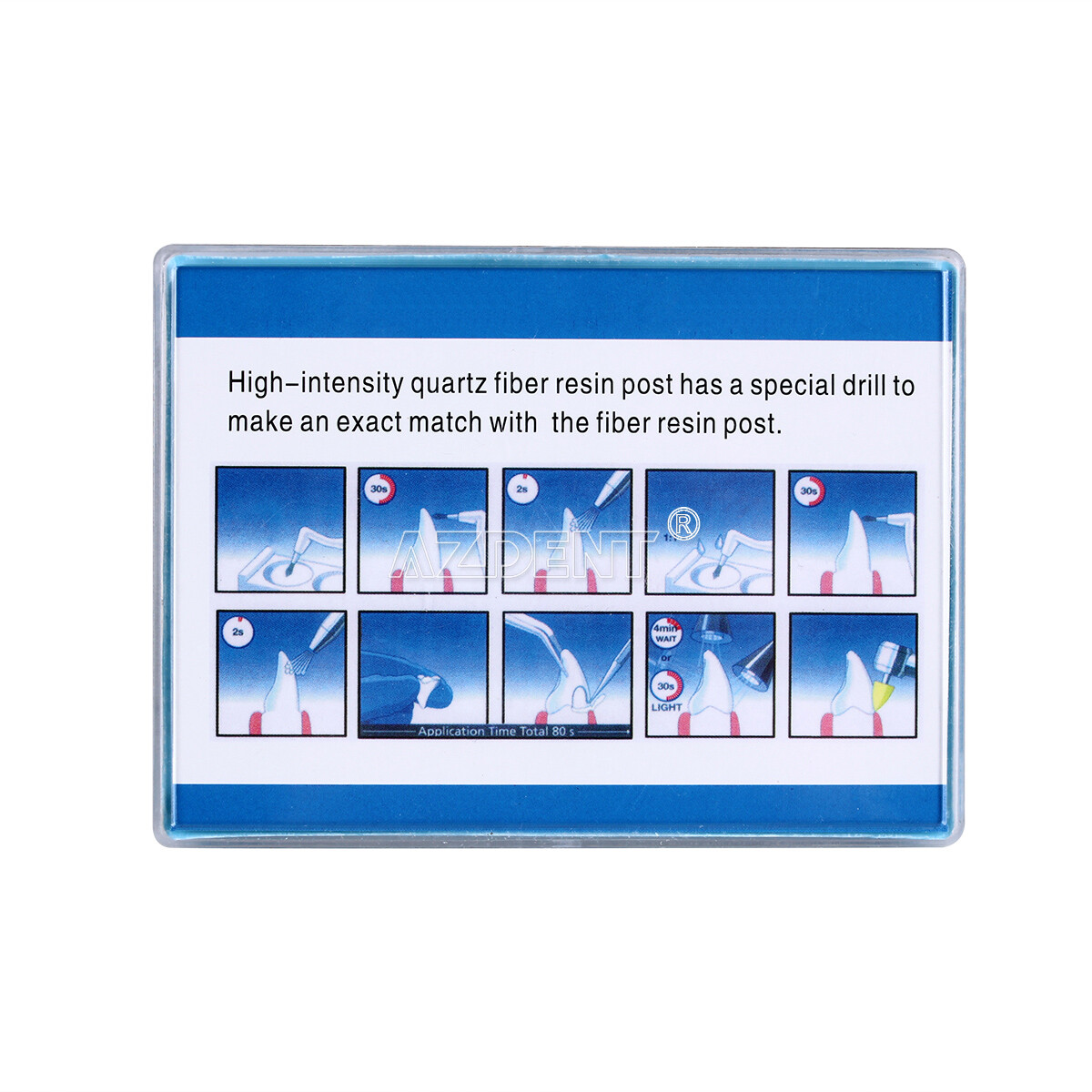 5 Packs Dental High-intensity AAA Fiber Posts Resin Screw Thread Glass 4 Drills