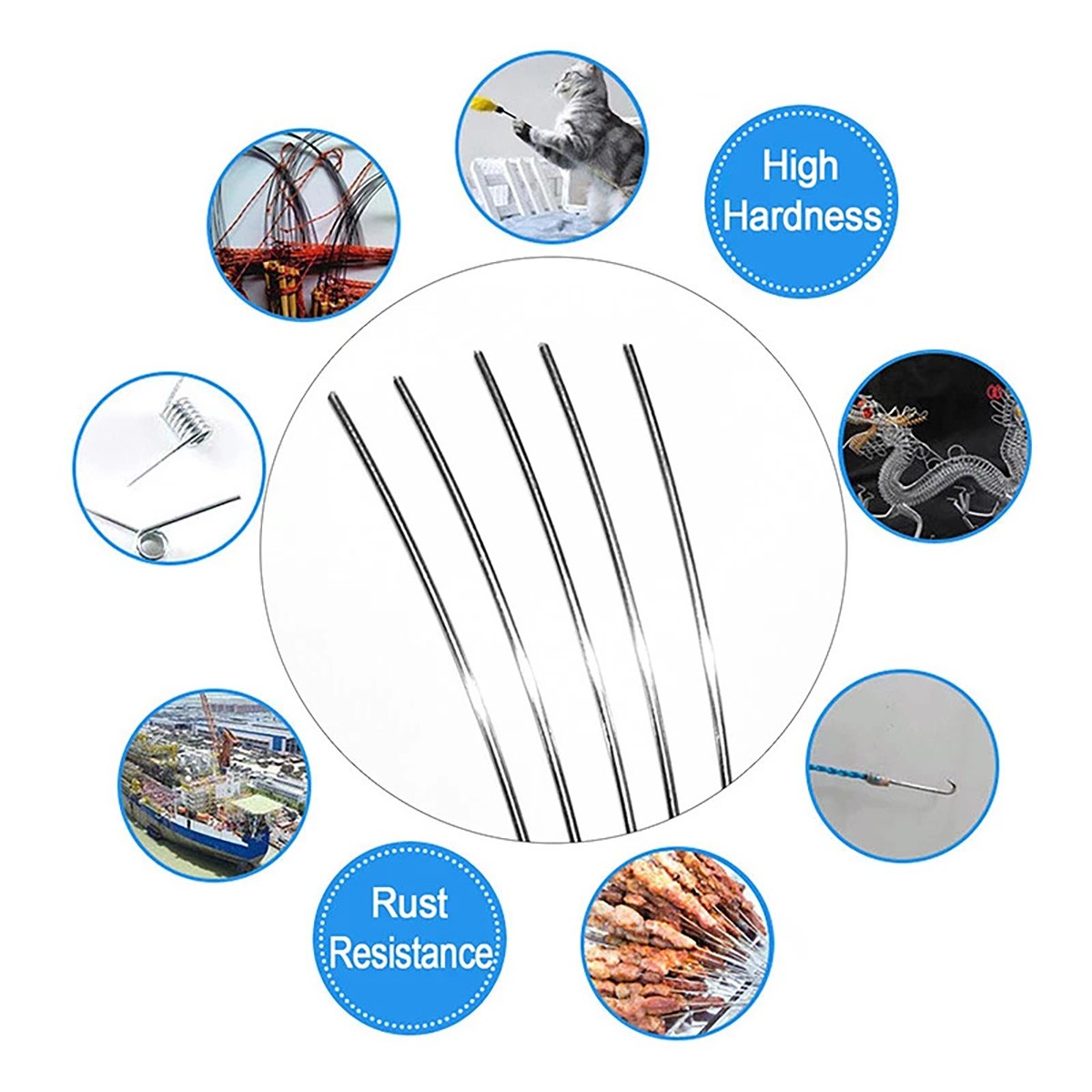 Spring Steel Wire Diameter 0.4-2mm High Quality Stainless Steel Tensile