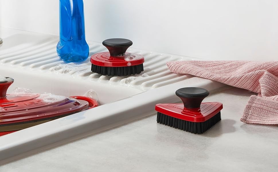Set of 2 Cleaning Brushes, Cerise