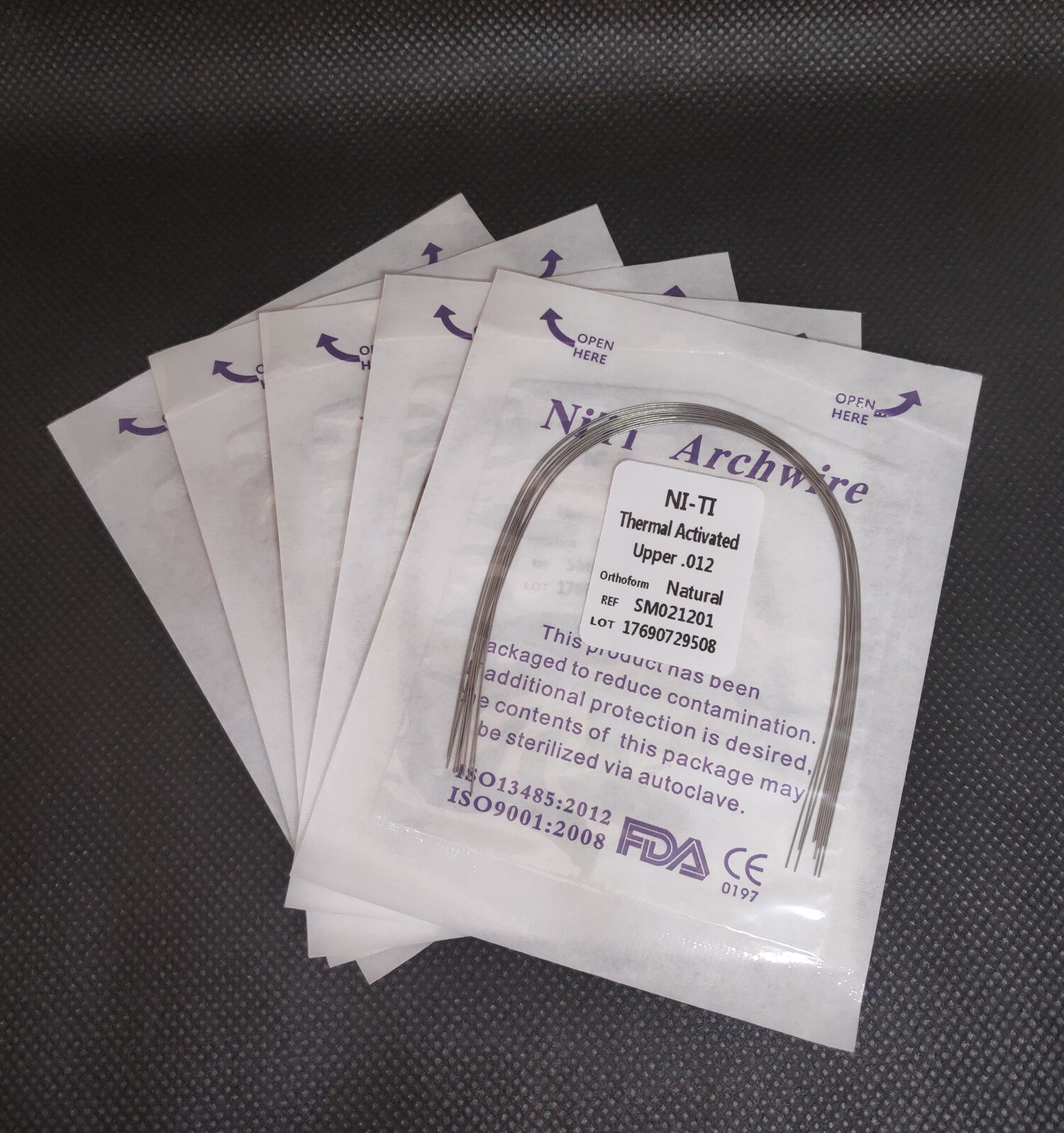 10 Packs Dental Orthodontic Thermal Activated Niti Round Arch Wires Natural Form
