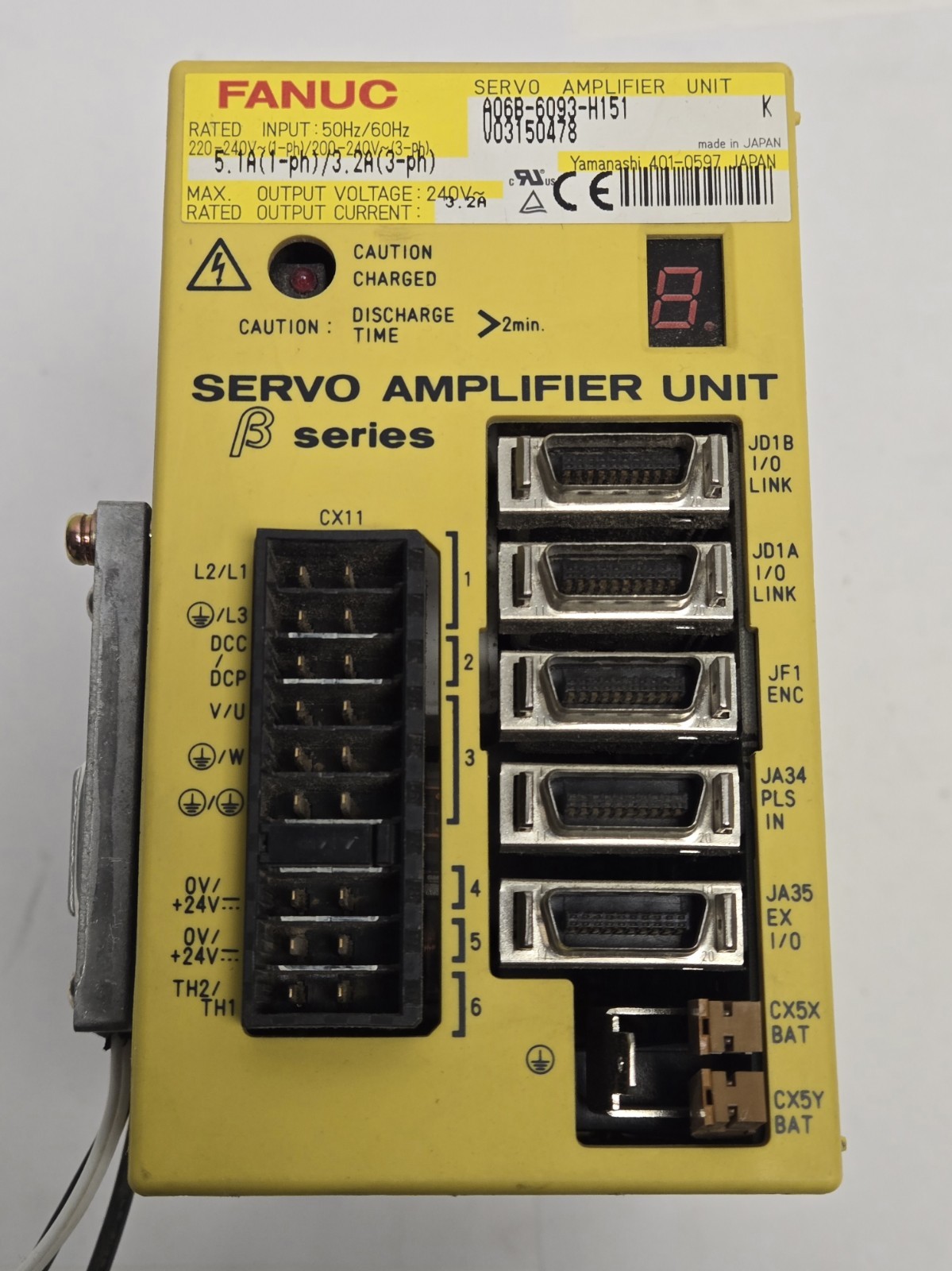 FANUC SERVO AMPLIFIER UNIT A06B-6093-H151.