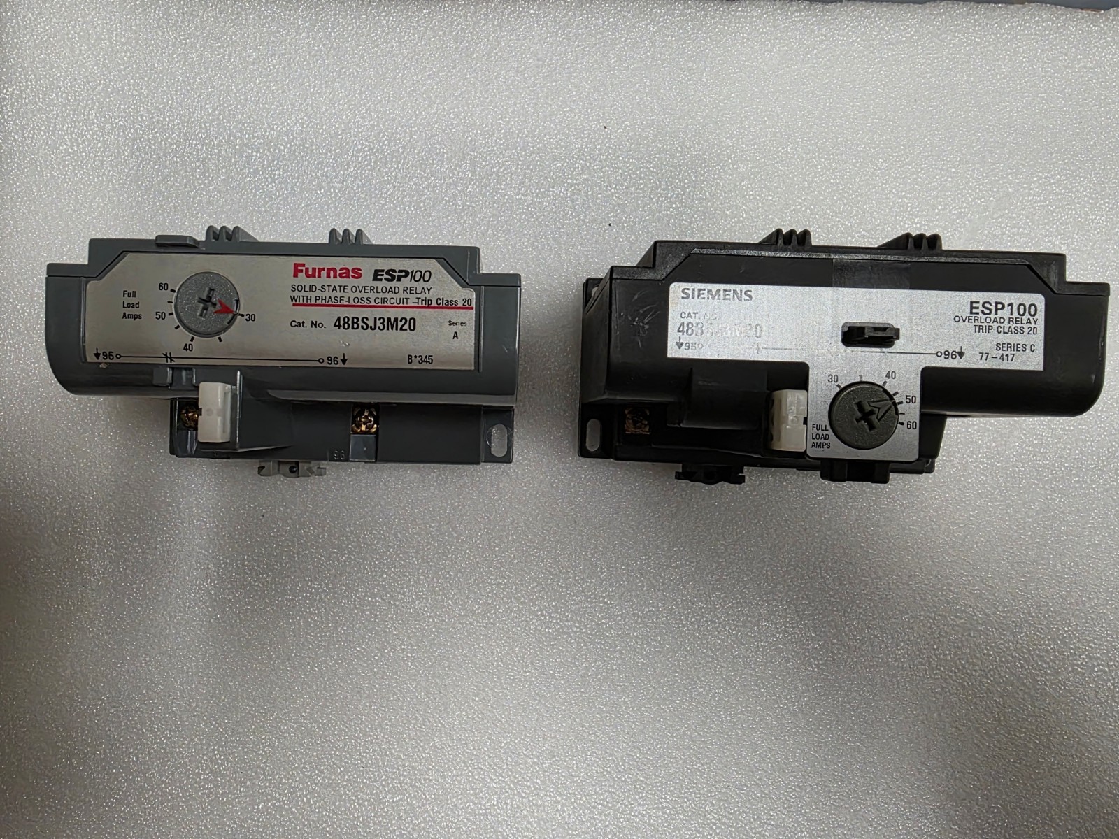 SIEMENS/FURNAS OVERLOAD # 48BSJ3M20 / 30-60AMP