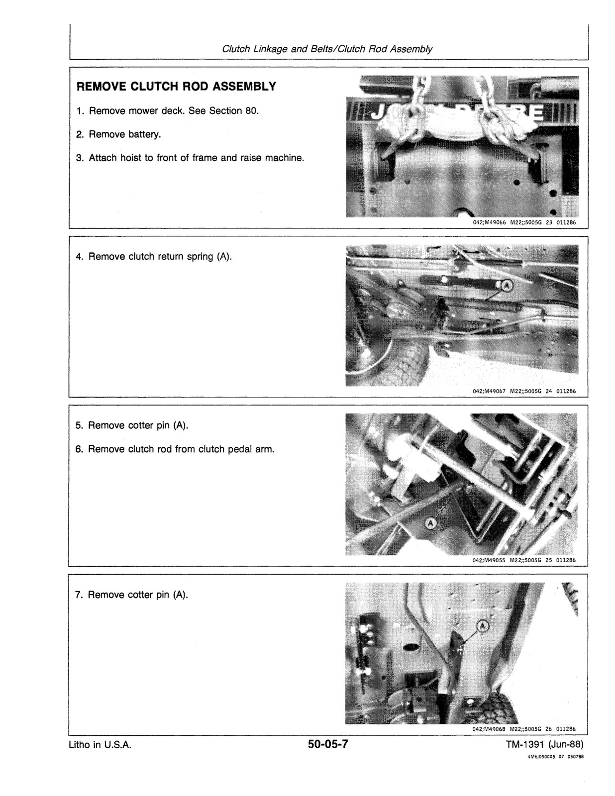 John Deere RX63 RX73 RX75 SX75 RX95 SX95 Riding Mower Service Manual TM1391 USB