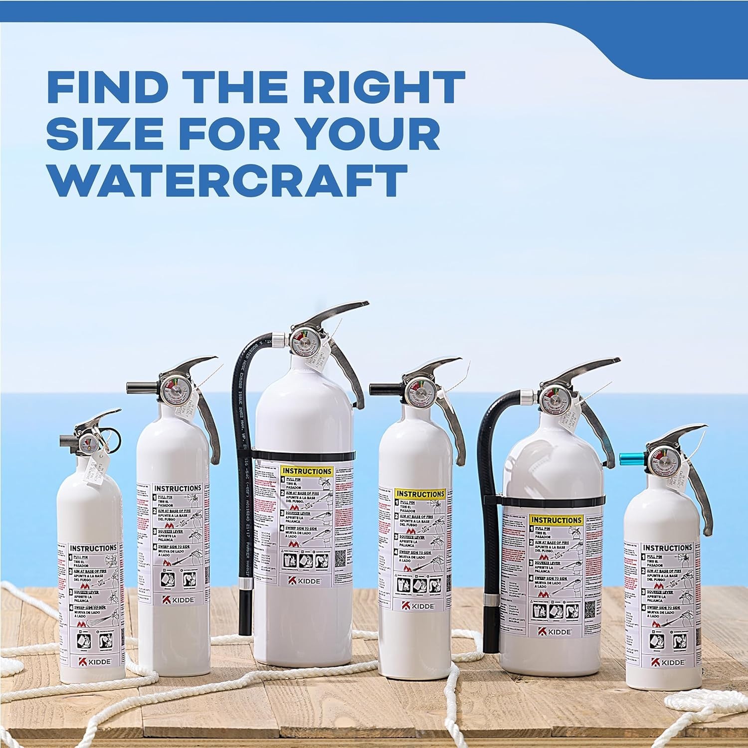 Fire Extinguisher for Boats – Single Use 5BC Marine Safety Compact Emergency