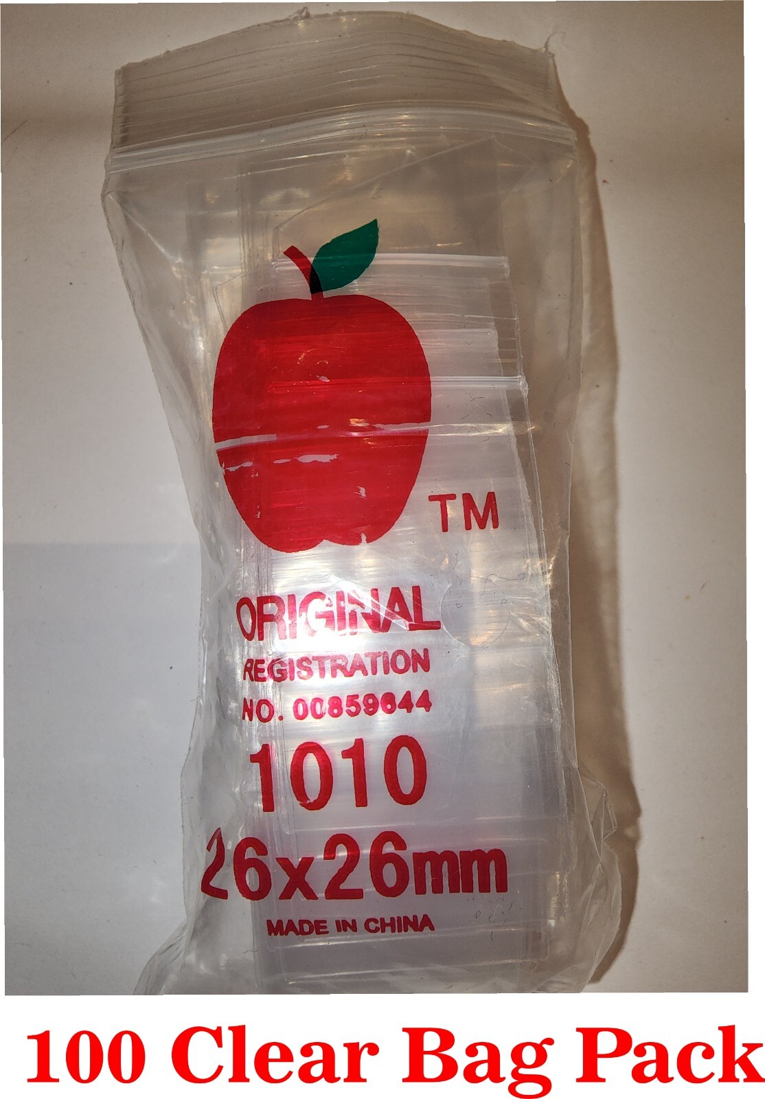 Apple 1010 1″x1″ Plastic Bags Baggies Jewelry Ziplock Zipper Stamp Bags lot