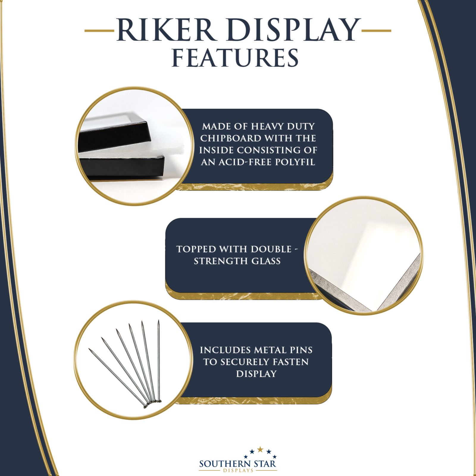 2 x 3 1/2 x 3/4 Riker Display Case Box for Collectibles Jewelry Arrowheads
