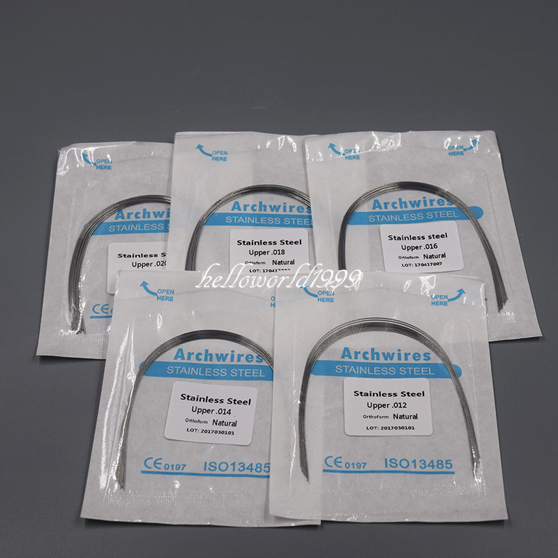 Dental Orthodontic Round Arch Wire Stainless Steel 012 14 16 18 020 Upper Lower