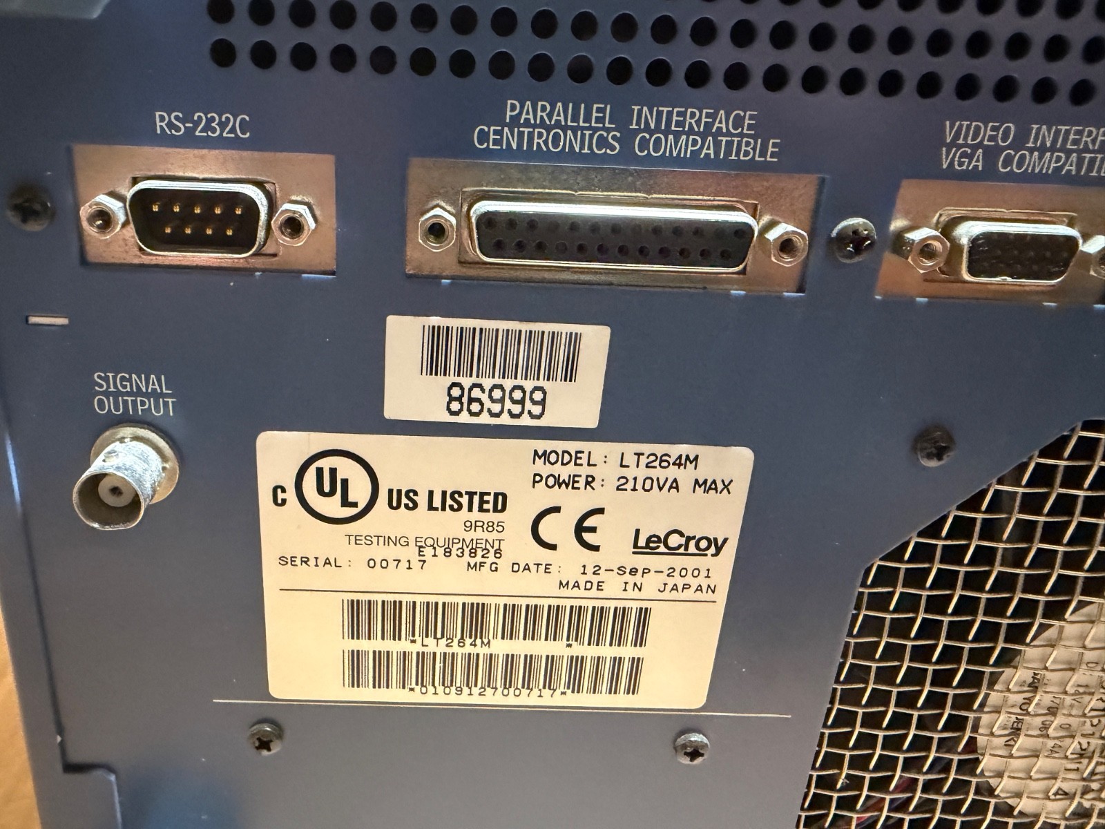 LeCroy WaveRunner LT264M Oscilloscope, 350MHz, 1GS/s, 4 Channels