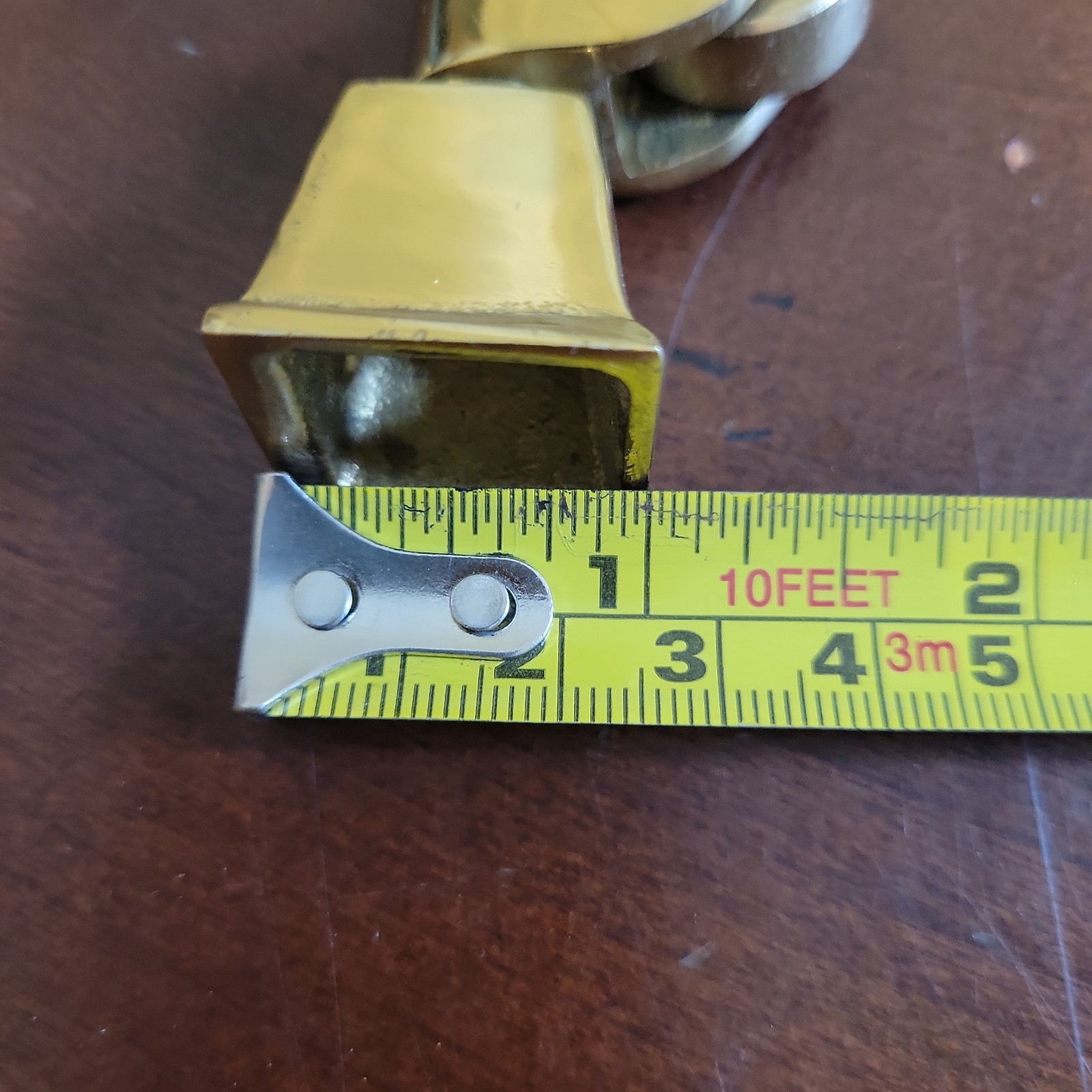 Set of 3 Brass Swivel Casters w Screws EXTRA Small 3/4″ Square Cup 2″ Tall Appx