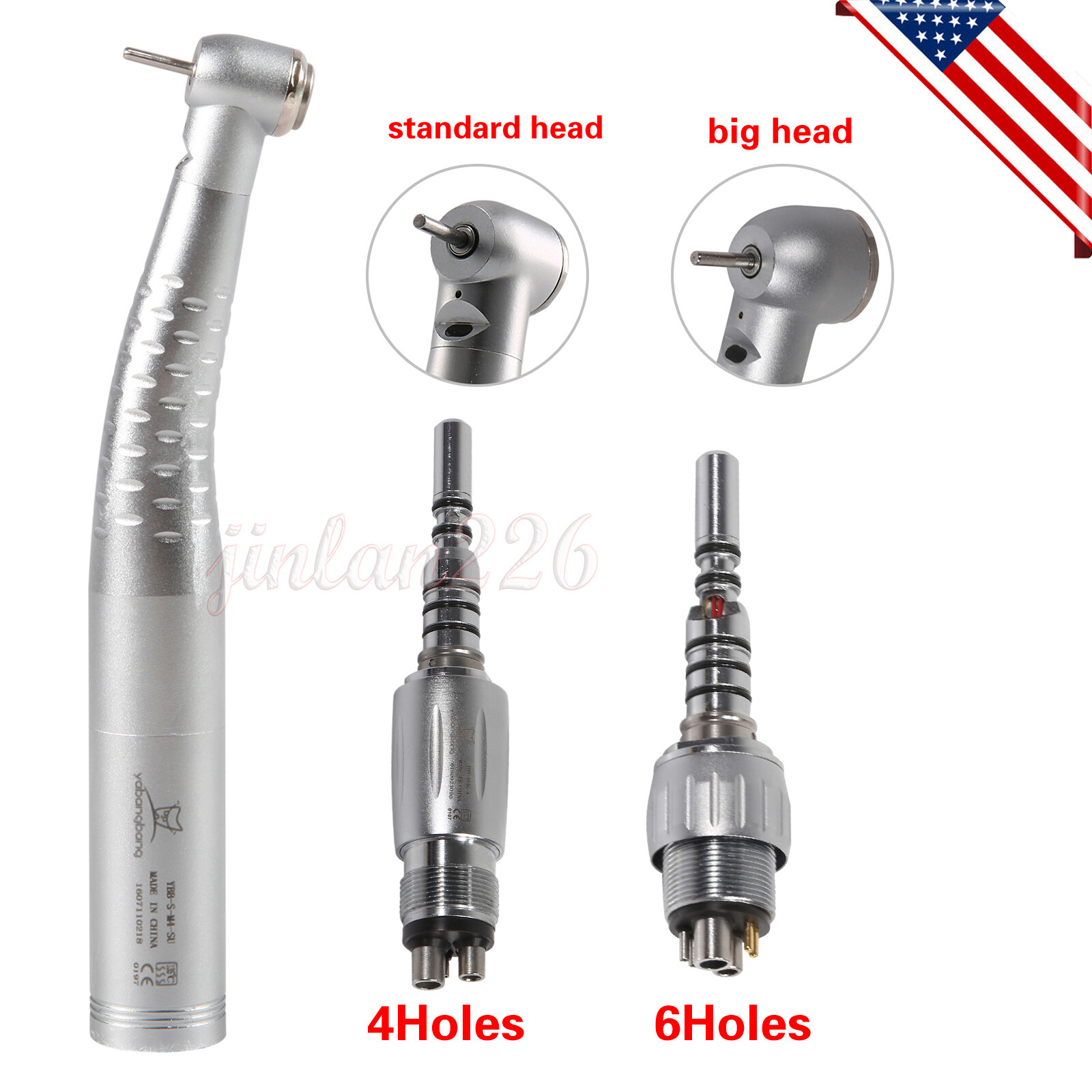 KAVO Style Dental Fiber Optic LED High Speed Handpiece / Quick Coupler 4/6 Holes