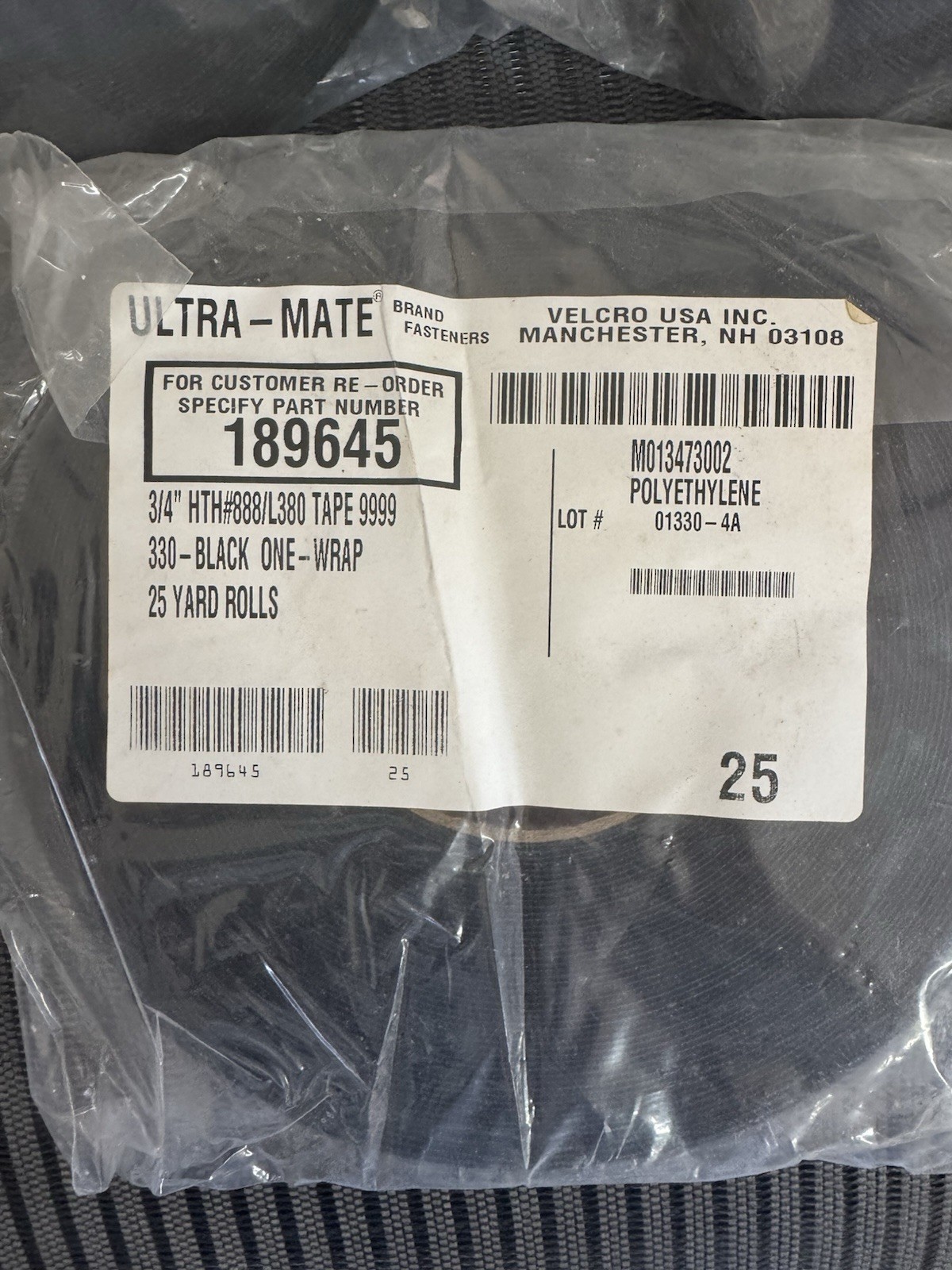 VELCRO® Brand ONE WRAP® Ultra-Mate 189645 3 x 25Yard Rolls 75 Yards TOTAL