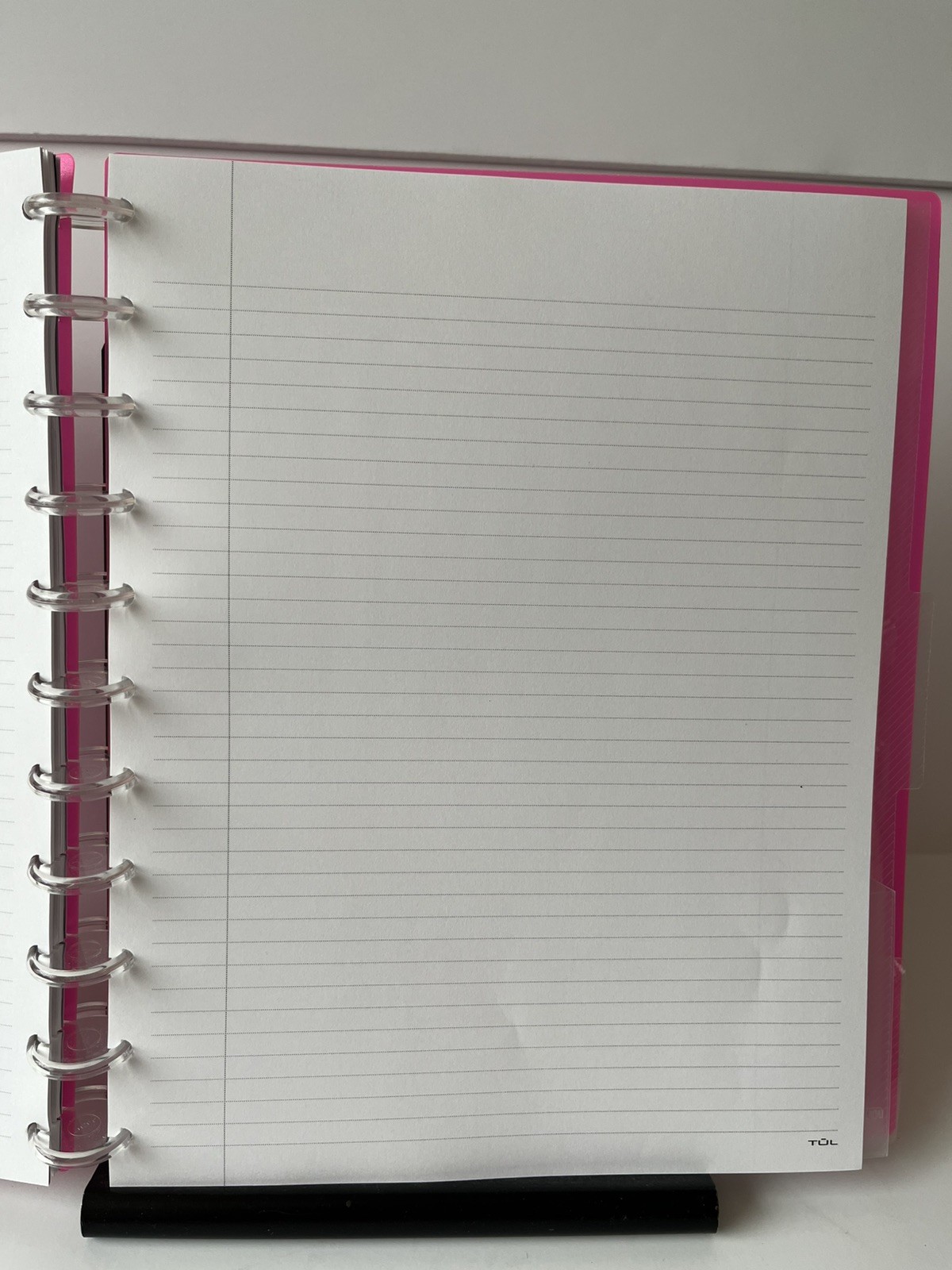 Tul Discbound Notebook Planner Letter Size Hot Pink Poly Cover with 2 Gel Pens