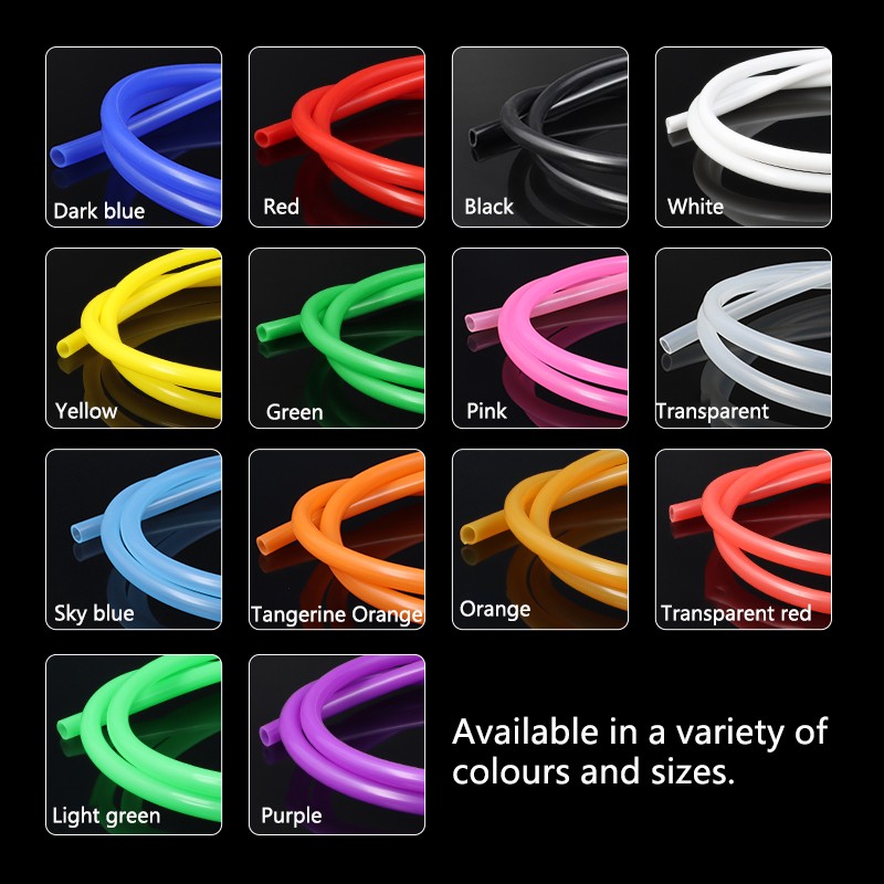 3mm – 10mm ID x 5mm – 12mm OD Food Grade Flexible Silicone Tubing High Temp Hose