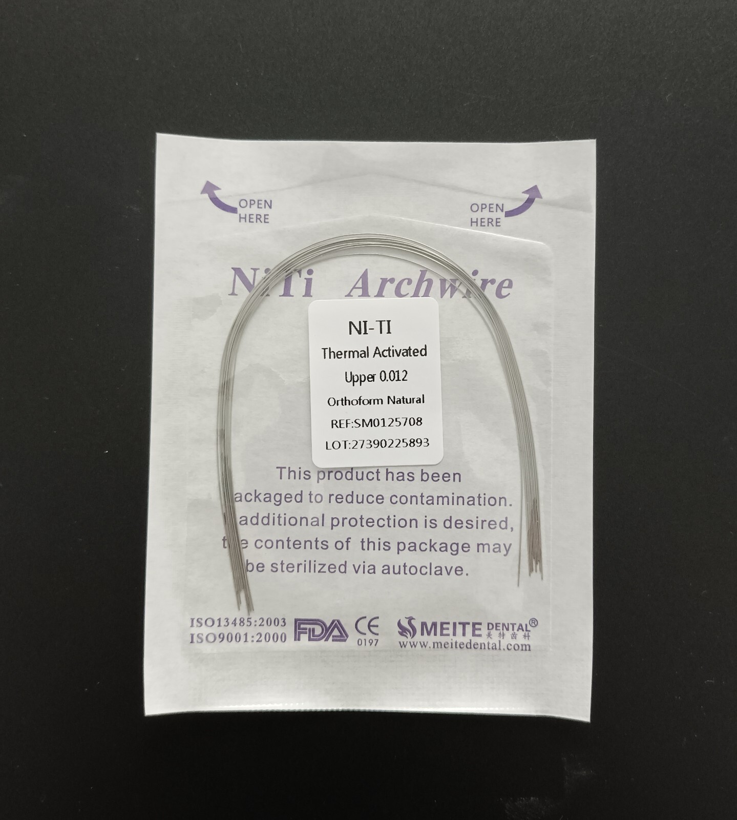 10Packs Dental Orthodontic Thermal Activated Niti Round Arch Wires Natural Form