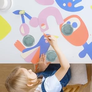 5-Layer Stackable Ceramic Paint Palette, Round Porcelain Watercolor Mixing Trays