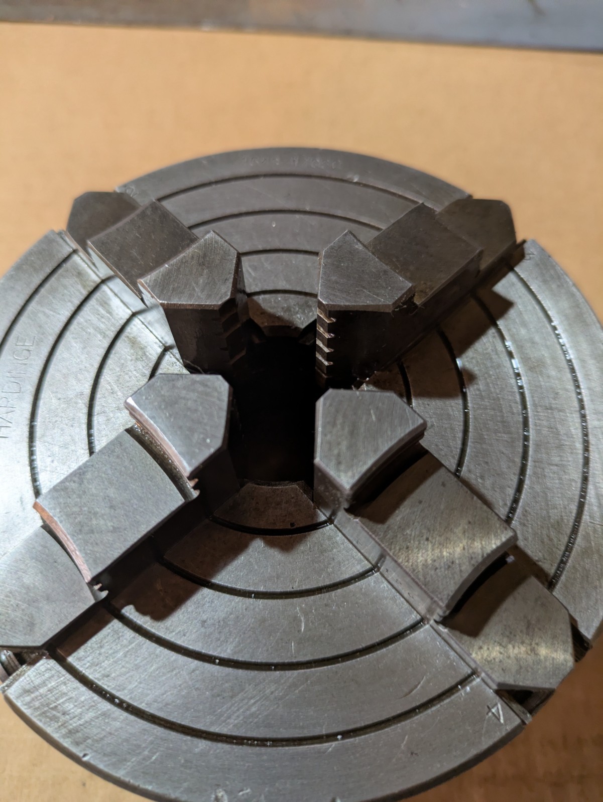 HARDINGE 5″ 4 JAW CHUCK TAPER MOUNT