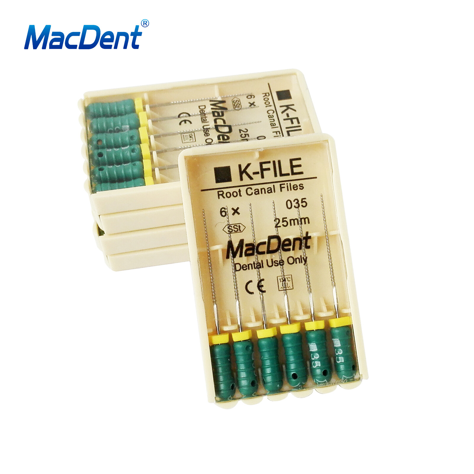 MacDent Limas de endodoncia manual dental K-Files acero inoxidable 21/25/31mm