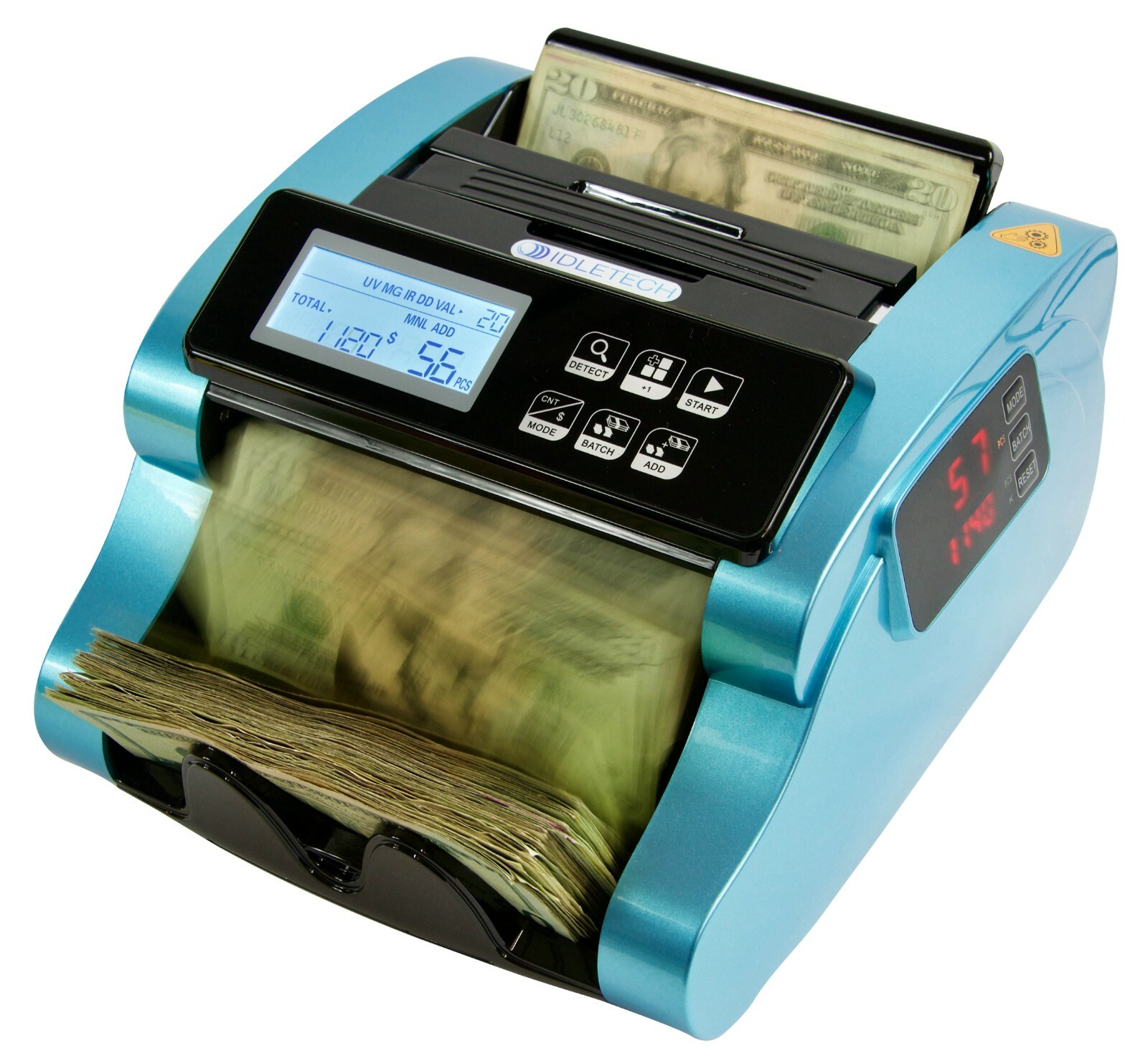 Idletech BC-1100 Blue Bill Counter with Counterfeit Detection MG, UV, IR