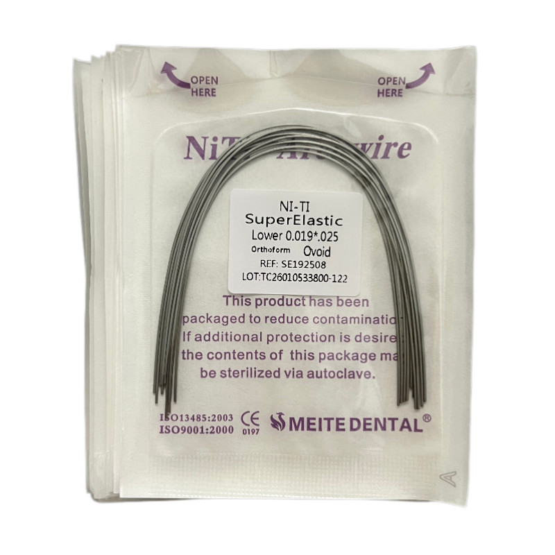 Dental Orthodontic Arch Wire Super Elastic Niti Round Rectangular Ovoid Form