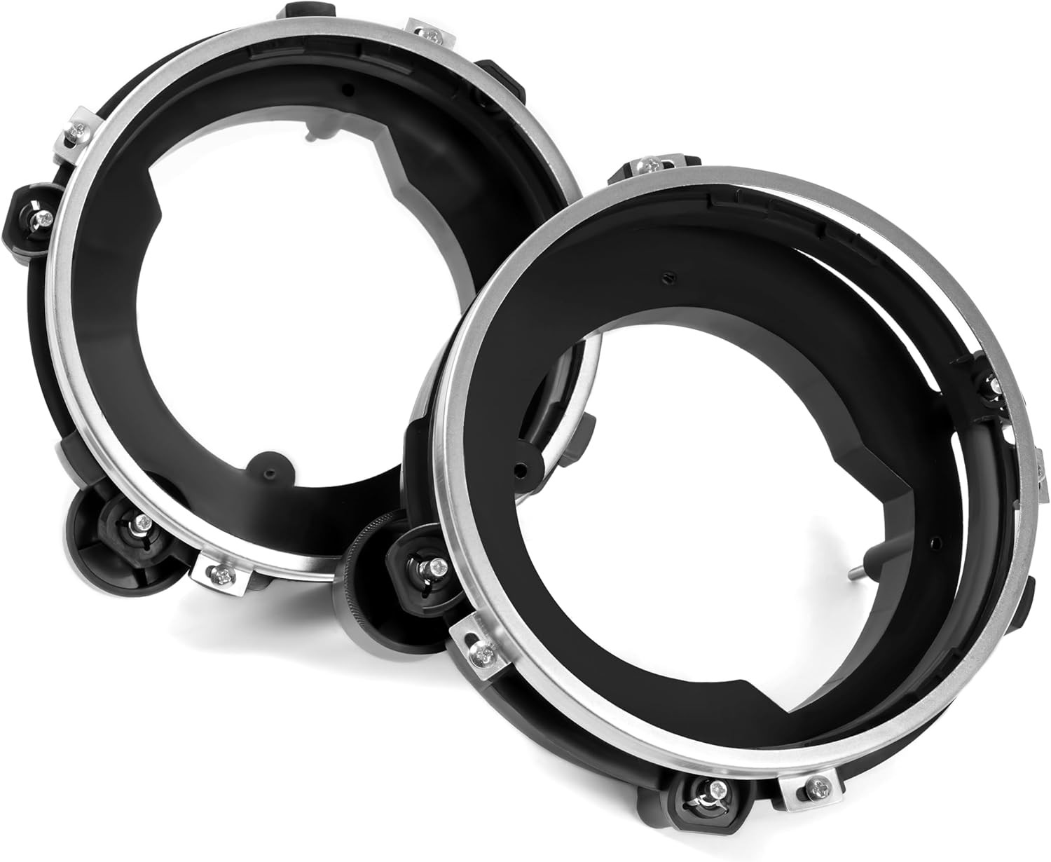 Front Left & Right Side Head Light Bulb Brackets Buckets For 97-06 Jeep Wrangler