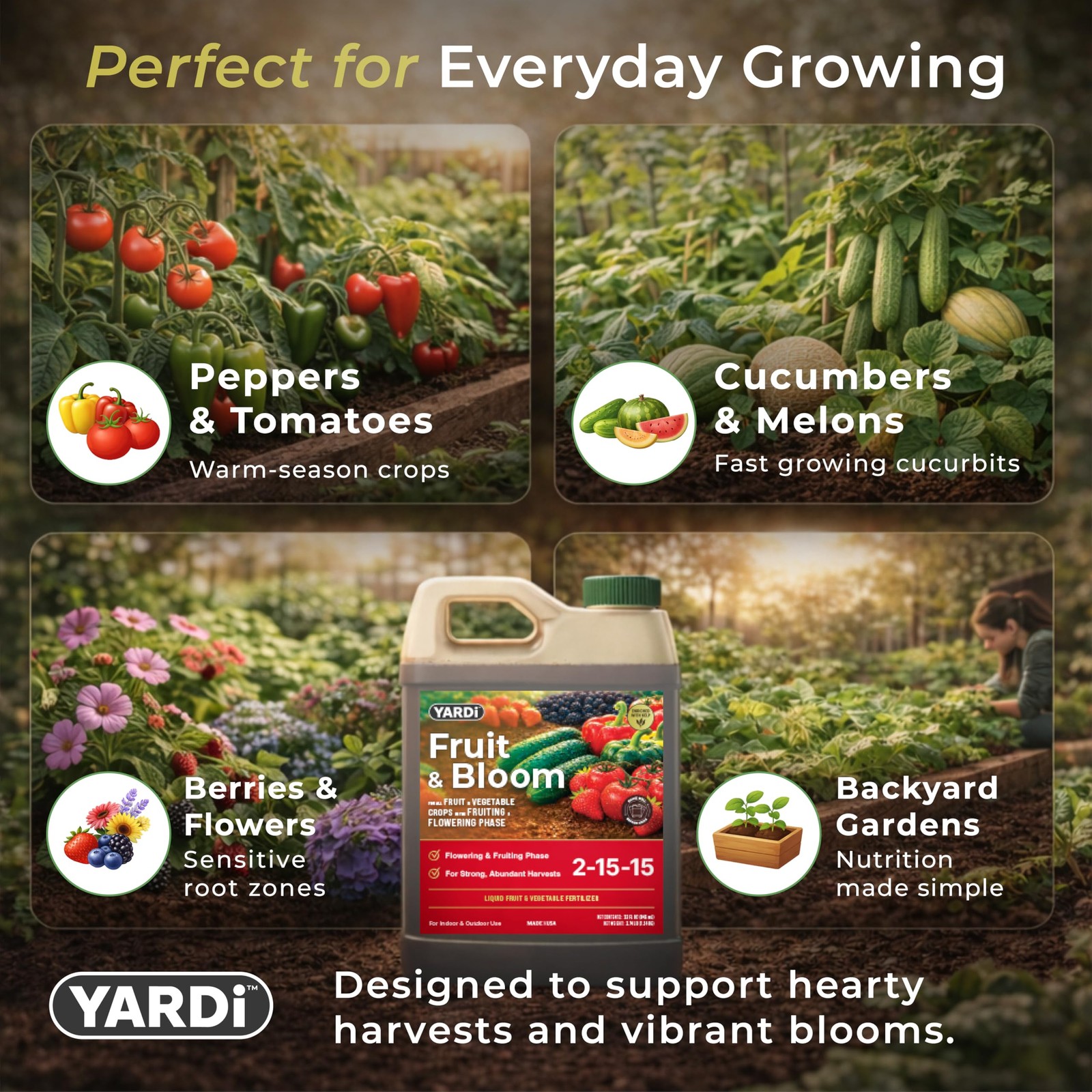 Yardi Fruit & Bloom Plant Food | Bloom Booster Fertilizer for Fruits, Vegetab…