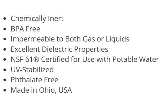 LLDPE Polyethylene Tubing 5/8″ OD Sold by 10′ Increments PE58CBK Value-Tube