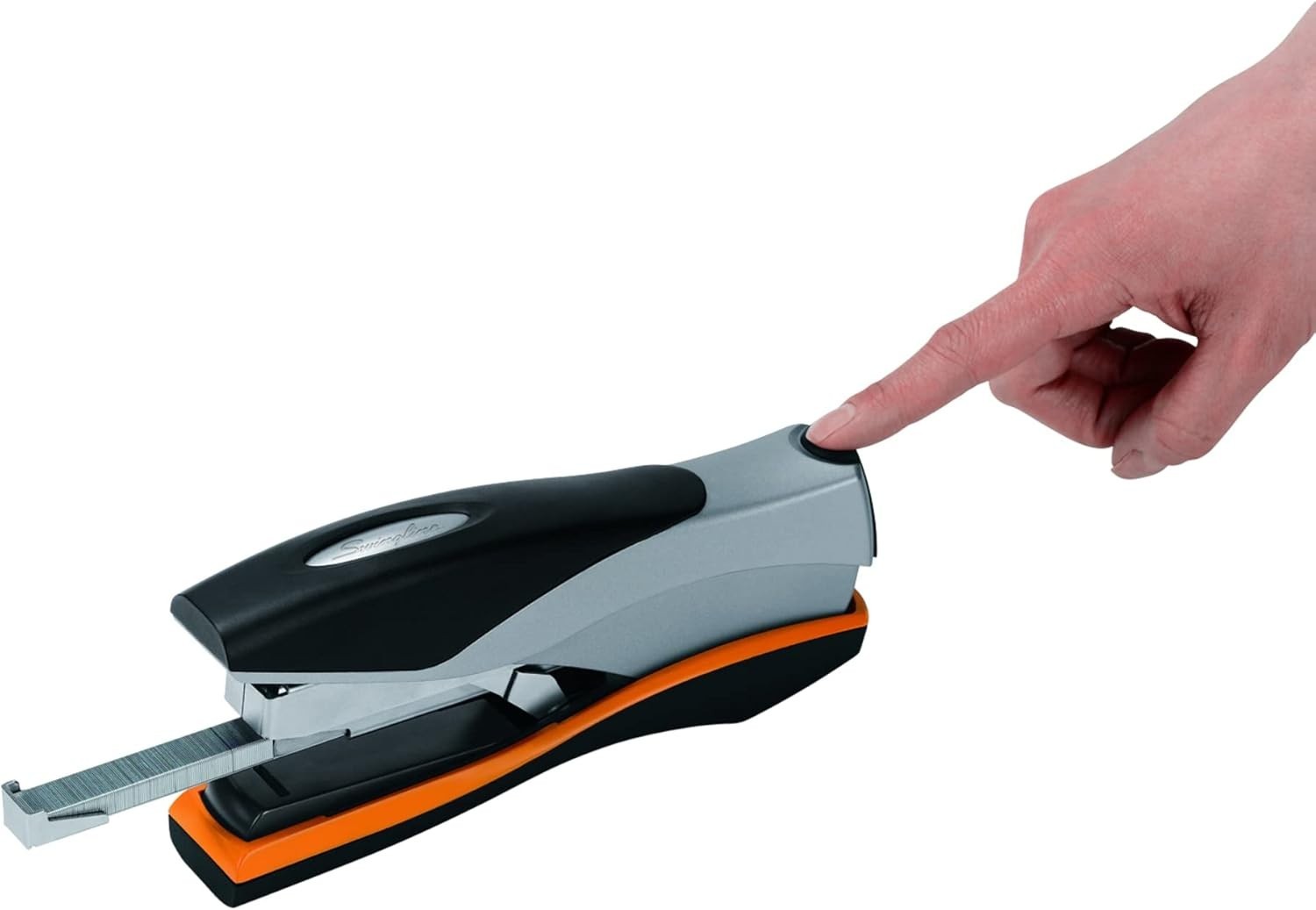 Black/Silver Desktop Stapler, 40 Sheet Capacity, Low Effort