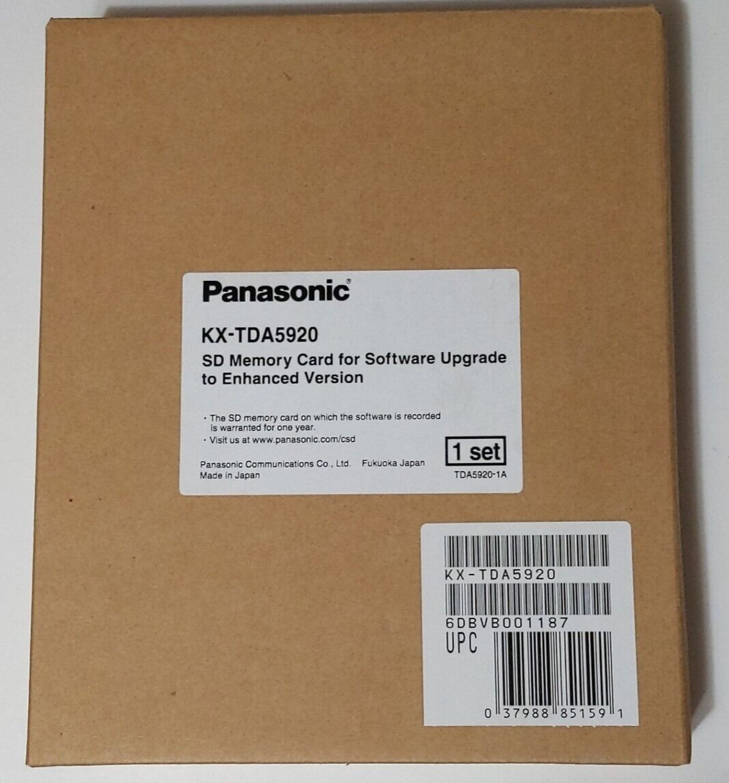 Panasonic KX-TDA5920 SD Memory Card for Software Upgrade to Enhanced Version