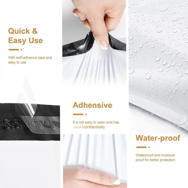 100 Pcs Poly Mailers Shipping Bag ， Self-Sealing Shipping Bags