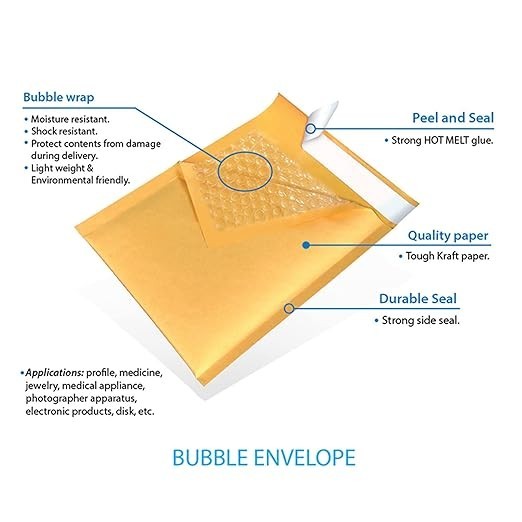 500 #000 4×8 Kraft Bubble Padded Envelopes Mailers Shipping Bags AirnDefense