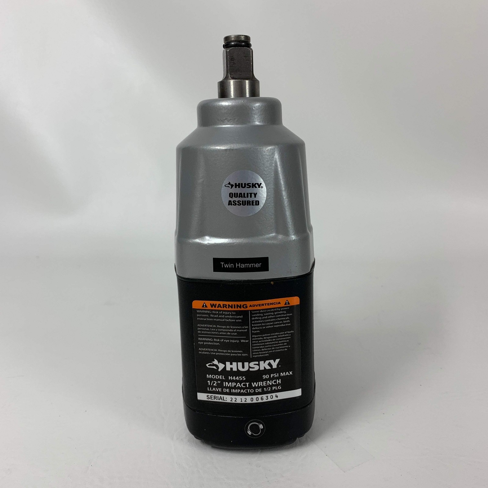 Husky H4455 90 PSI Max 1/2″ Impact Wrench Twin Hammer