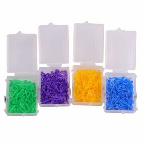 400Pcs Dental Plastic Wedges Concave Design Arc Diastema Wedge End Circular Hole