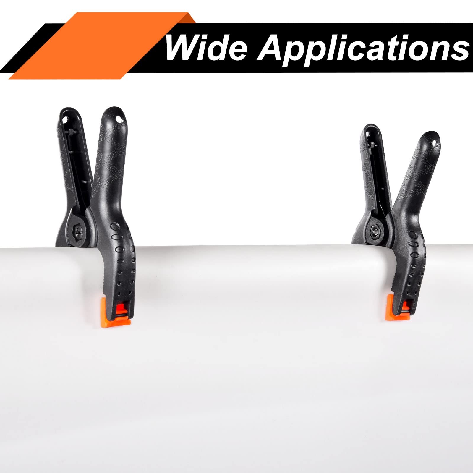 20 Packs Spring Clamps, 3.5 inch Clamps Heavy Duty Black and Orange