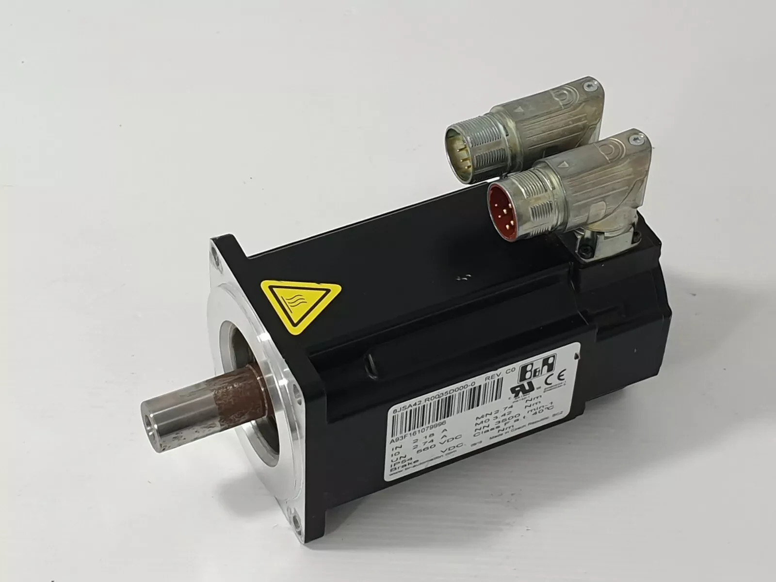 B&R 8JSA42.R0035D000-0 REV_C0 SERVO MOTOR IN 2.18 A IO 2.74 A 560-VDC NN 3500MIN