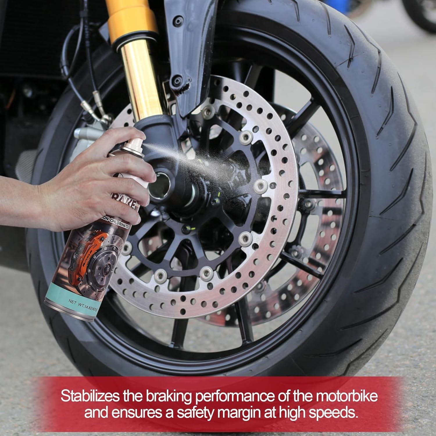 Non-chlorinated brake cleaner spray can, oil-dust-rust remover for disc, caliper