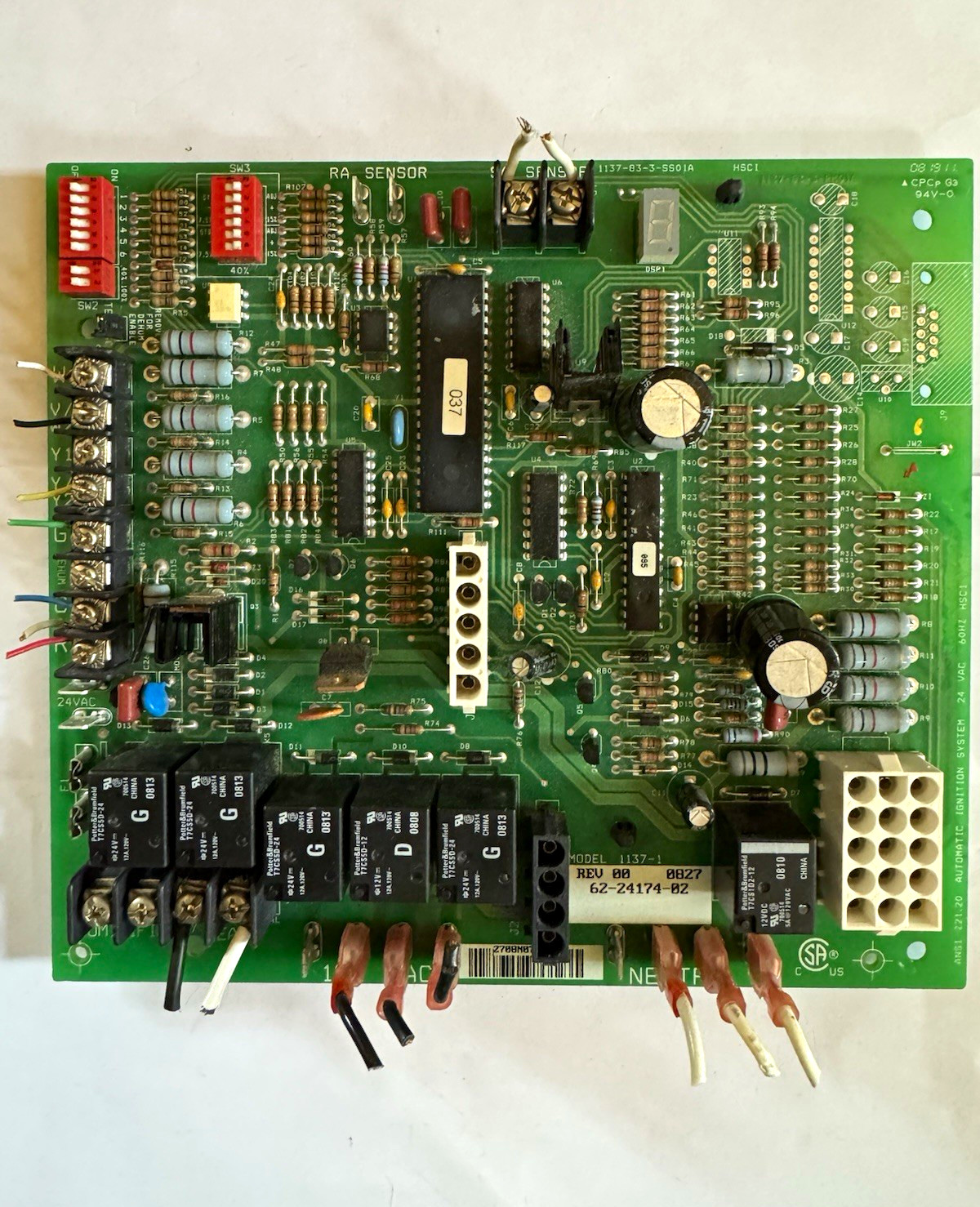62-24174-02 Rheem Furnace Control Board Model 1137-1 Used