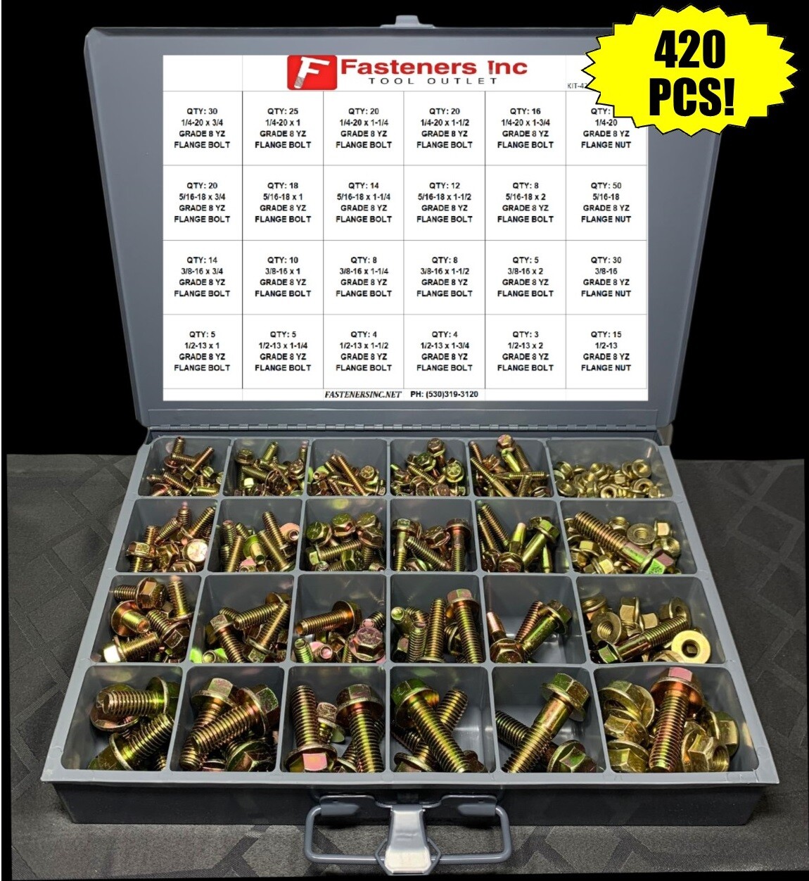 5/8-11 Grade 8 Flange Frame Bolt Yellow Zinc Plated (All Sizes & Qty’s) 5/8″