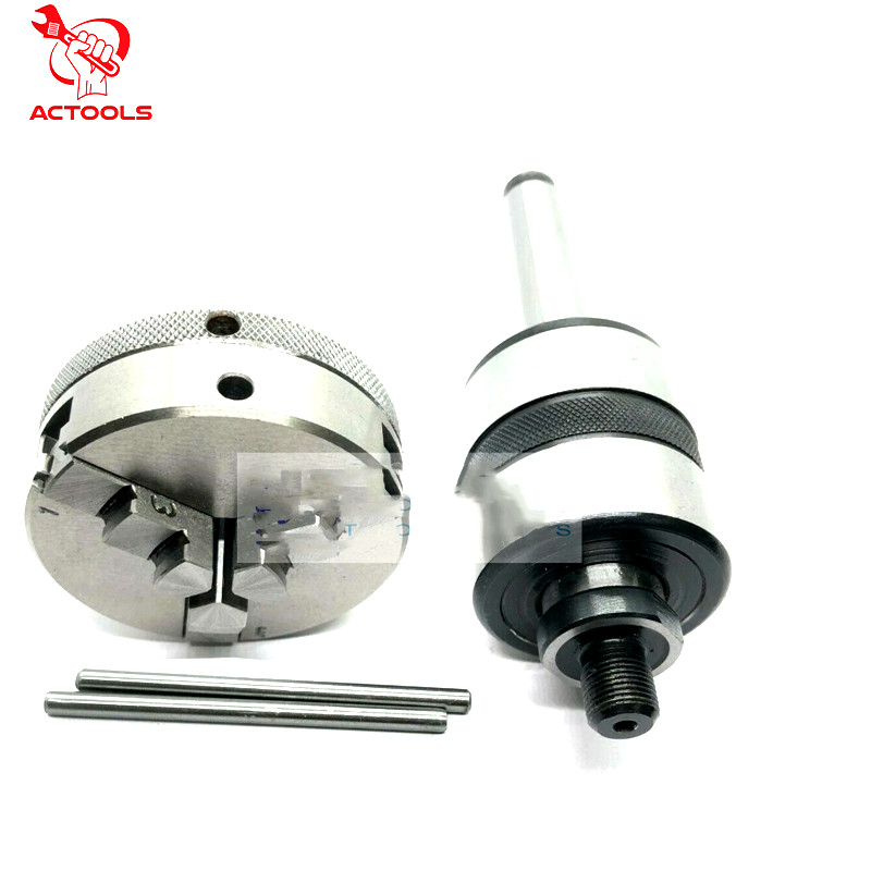 Revolving Center MT1 MT2,MT3 MT4 Shank+3Jaw Self Centering Reversible Chuck 65mm