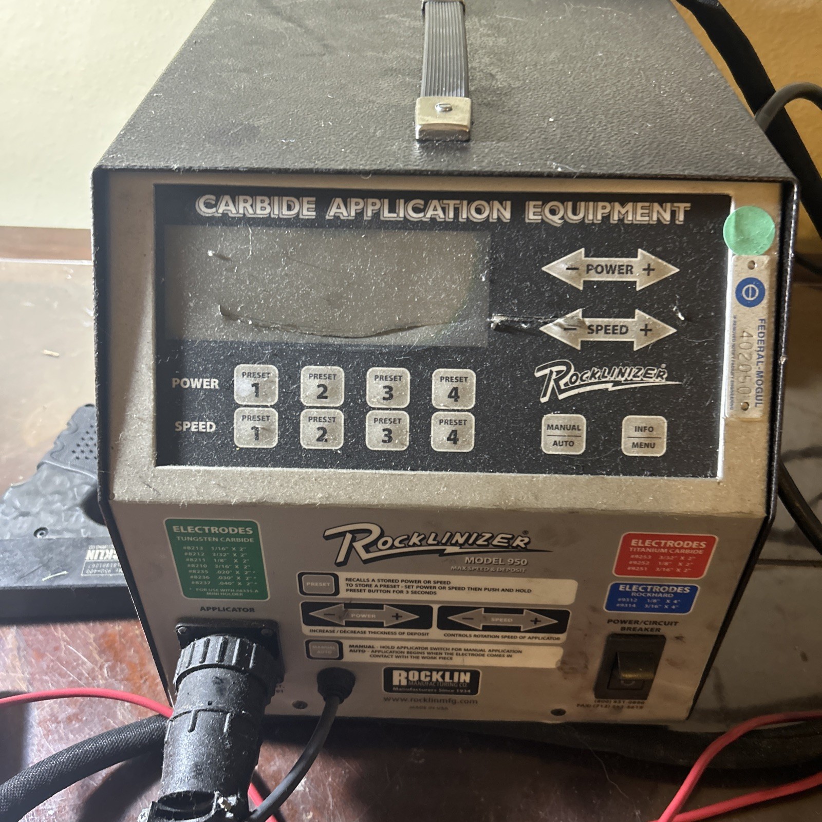 Working Rocklinizer 950 & 950-400 Carbide Applicator READ